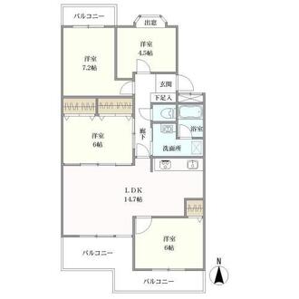 エルグランデ萩山の間取図