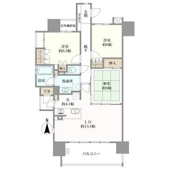 ファミリアーレ千種竹越の間取図