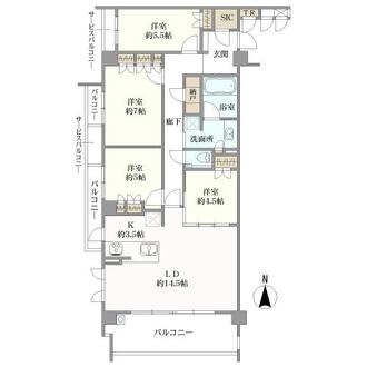 プレティナレジデンス植田の間取図