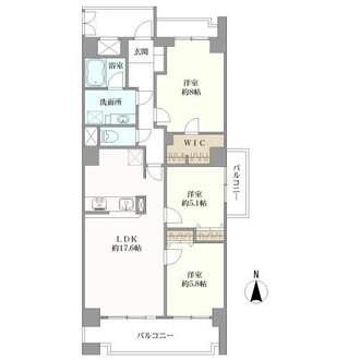 神宮ハイツの間取図