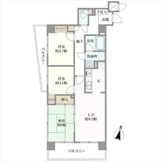 アルス笹塚の間取図