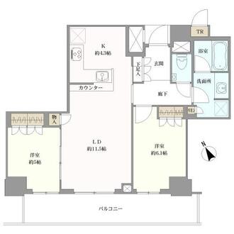 ザ・パークハウス神戸タワーの間取図