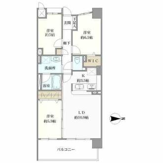 グランドメゾン西長堀の間取図