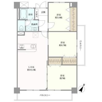 パークハイツ磯路の間取図