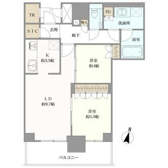 ブランズタワー梅田　Ｎｏｒｔｈの間取図