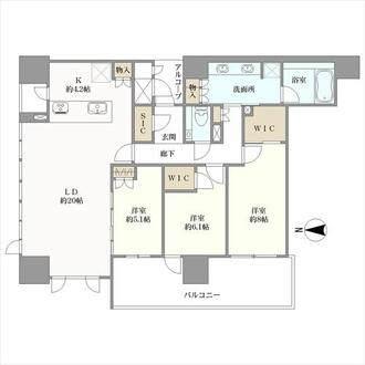 ジオタワー堺筋本町の間取図