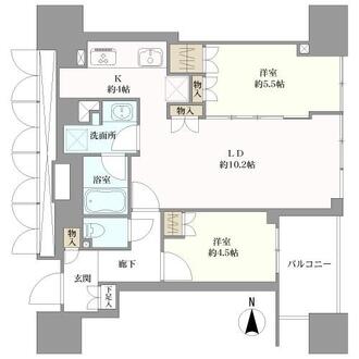 ローレルタワー御堂筋本町の間取図