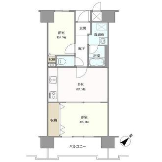 千舟リバーサイドヴィラＡ棟の間取図