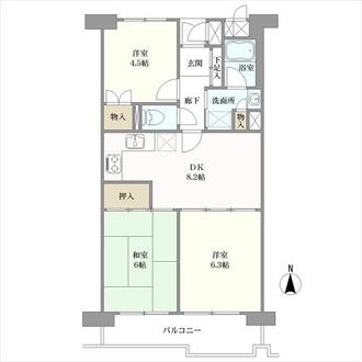 シテイコープ萩中の間取図