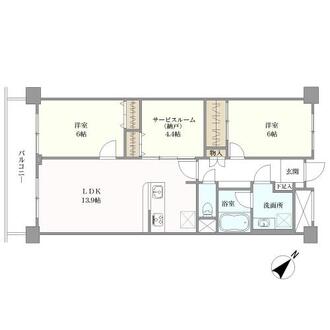 多摩川芙蓉ハイツの間取図
