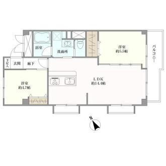 ライオンズマンション上馬の間取図
