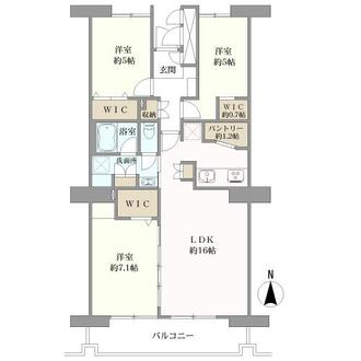 品川八潮パークタウン潮路東ハイツの間取図