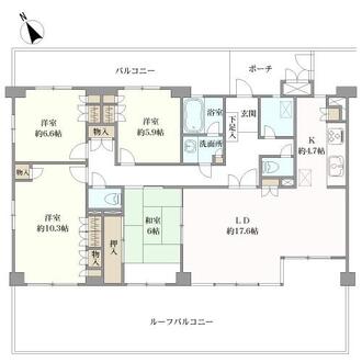 コスモ綱島ヴィルマージュの間取図