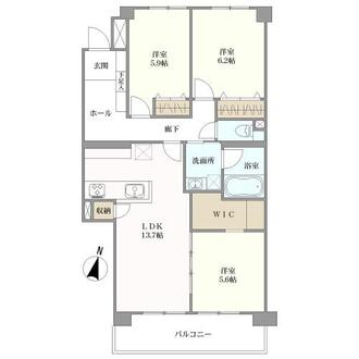 コープ野村共和の間取図