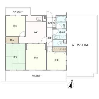 ライオンズマンション左京山の間取図
