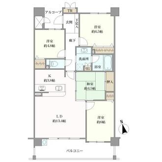 フレスト左京山の間取図