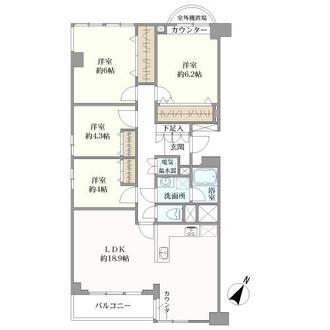 日車マンション南山の間取図