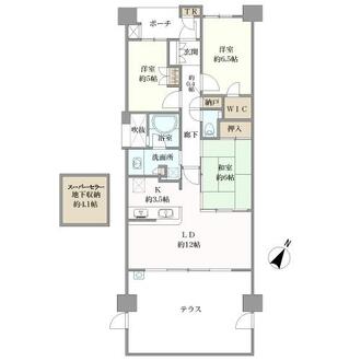 プラウド横濱鶴見　二見台の間取図