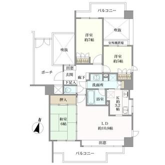 つつじケ丘シティタワーの間取図