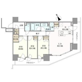 リビオつつじヶ丘の間取図