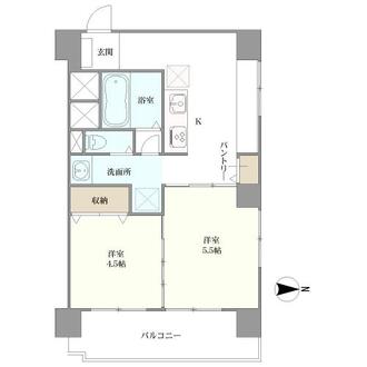 カーサ中村の間取図