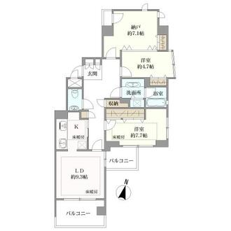 ダイアパレス市ヶ谷北町の間取図