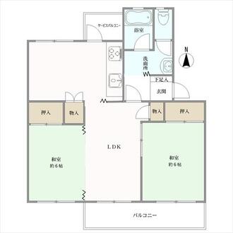 新金岡三丁壱番住宅第参棟の間取図