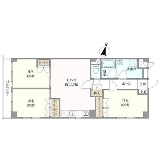 岡本サンハイツの間取図