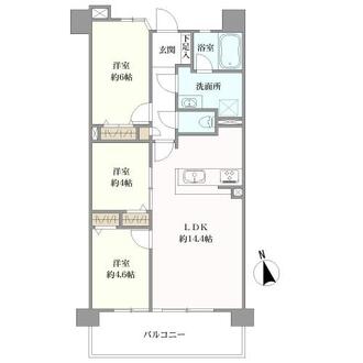ライオンズ横濱鴨居ザ・リゾーティアの間取図