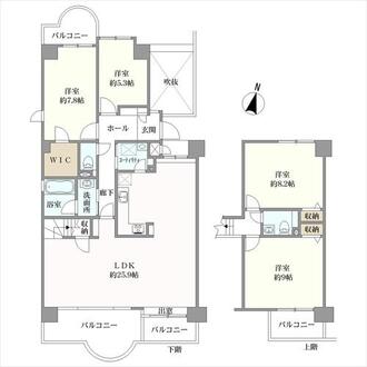 ＲＩＣウエストコート五番街の間取図