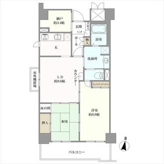 ＲＩＣイーストコート１１番街の間取図