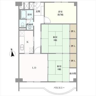 御影プライムハイツの間取図