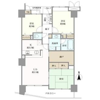 モンセーヌ住吉川公園の間取図