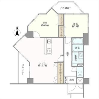 ドムール神戸住吉川の間取図