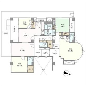 フローラ芦屋フラットの間取図
