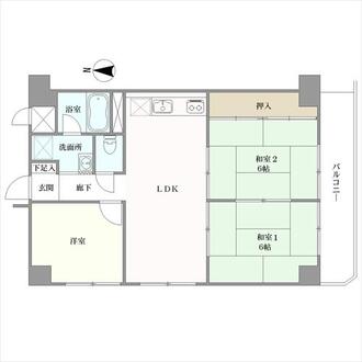 朝日プラザ高津第一の間取図