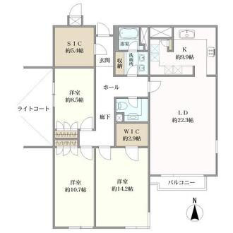 ミュゼ白金長者丸の間取図