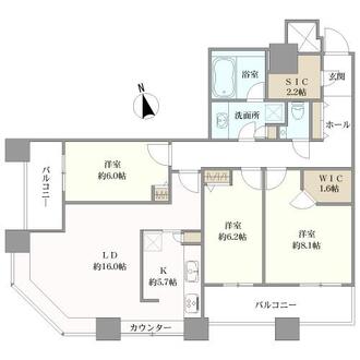 ＴＯＫＹＯ　ＳＥＡ　ＳＯＵＴＨ　ブランファーレの間取図