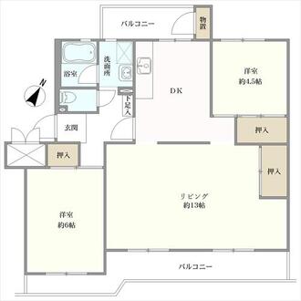 東建ニューハイツ検見川の間取図
