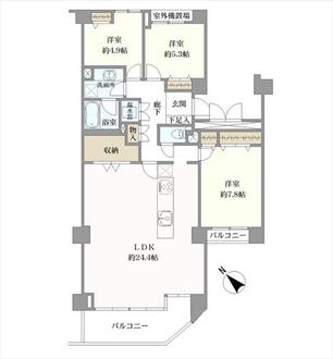 ル・アール蘇我プレミアムヒルズの間取図