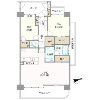 ペルル薬園台七林の間取図