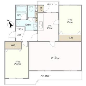 グリーンハイム検見川３号棟の間取図