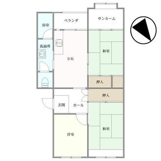 東園田団地の間取図