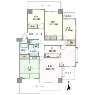 ラ・ビスタ宝塚ウエストウイングの間取図