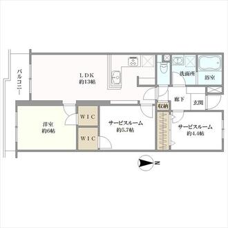 武蔵小金井サンハイツの間取図