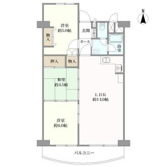 南茨木ハイタウン美沢の間取図