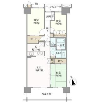 シャリエ久米川アクアマークスの間取図