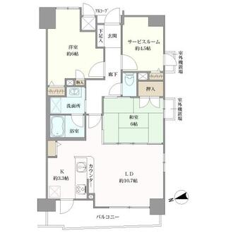 シャルマンフジビルト・モアー住吉・東粉浜の間取図