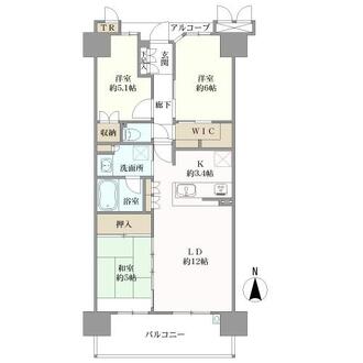 森都ＯＳＡＫＡウエストヴィルの間取図