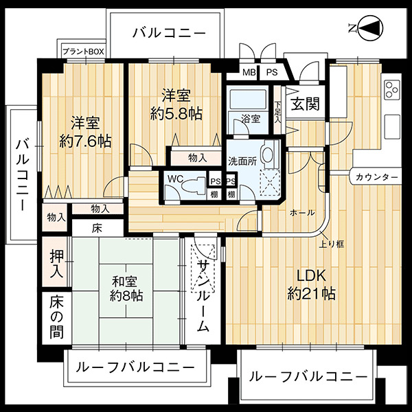 藤和ライブタウン東豊中の間取図